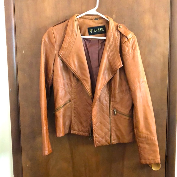 Guess Quilted Faux-Leather Moto Jacket - Picture 2 of 4